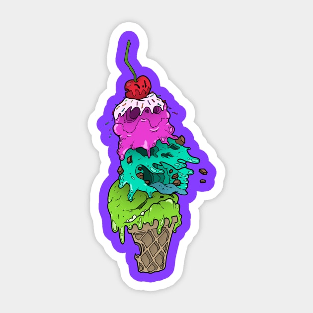 Ice cream pileup Sticker by Dark_Illustrator